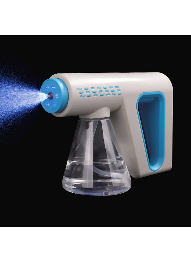 Generic - Nano Atomizer Sprayer Wireless Blue Light Handheld Rechargeable Disinfectant Fogger Machine 300ml/11oz Capacity 2 Levels Adjustment Sanitizing Fogger Sprayer Nano Spray Machine Humidifier - Image 1