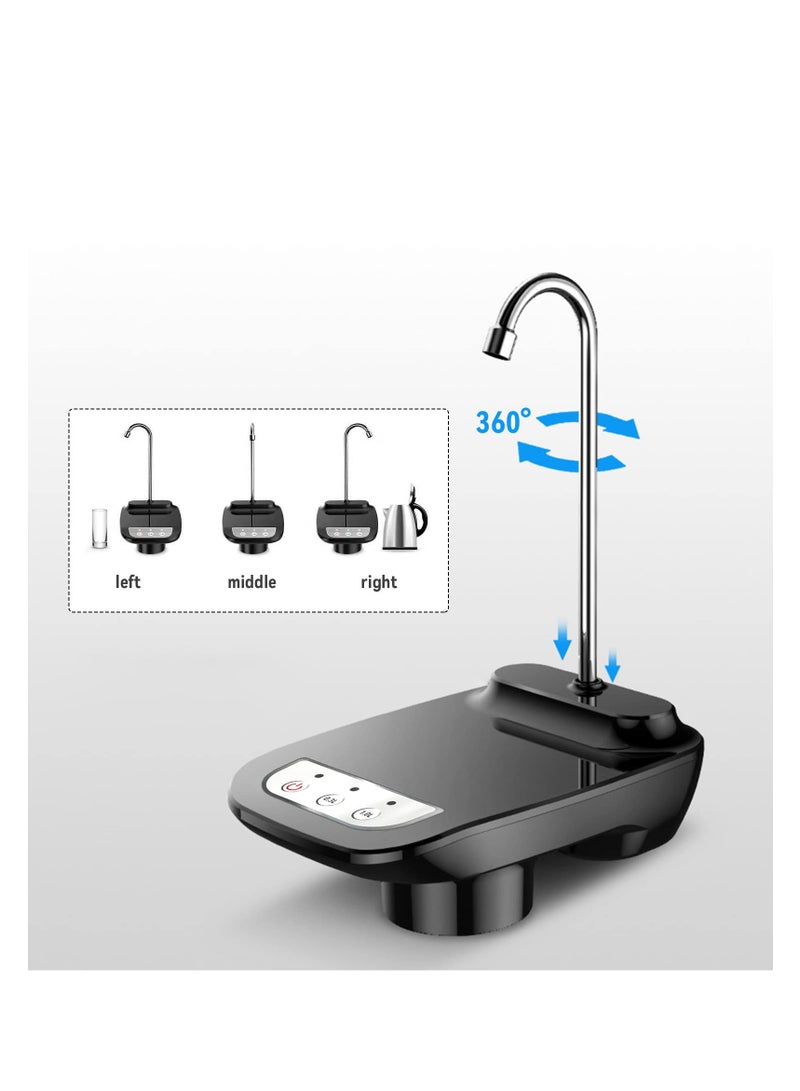 Automatic Water Dispenser for 5 Gallon Bottle, USB Rechargeable Water Pump with Pad, Portable Electric Drinking Water Pump, Universal Automatic Drinking Water Pump for Home, Kitchen, Office, Black - Image 5