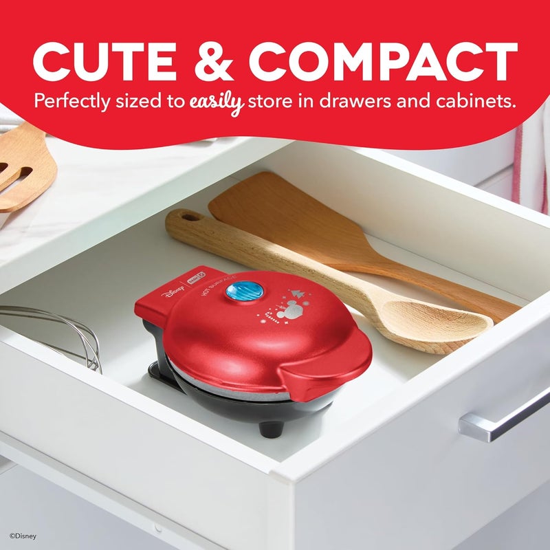 Dash Disney Mickey Mouse Santa Mini Waffle Maker - Electric Waffle Maker for Creative, Homemade Treats - Features Built-In Cord Wrap & Pre-Heating Indicator Light - Image 5