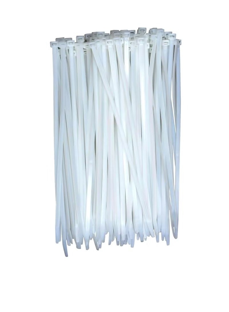 Self-Locking Nylon Cable Ties – 250 mm, 100 PCS – UV Resistant Heat Resistant Zip Ties For Indoor and Outdoor(White)  - Image 1