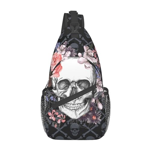 Betyiwling Skull Sling Backpack Unisex Crossbody Chest Bag Shoulder Chest Bag For Women Men Hiking Travel - Image 1