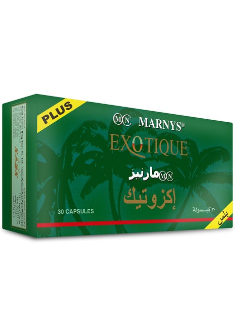 Exotique Plus - 30 Capsules -  (Royal Jelly, Korean Ginseng, Siberian Ginseng, L-Arginineو, Taurine, Guarana and Creatine)