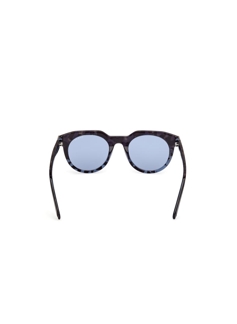 GUESS FULL RIM MALE ROUND BLUE ACETATE SUNGLASSES - Image 4