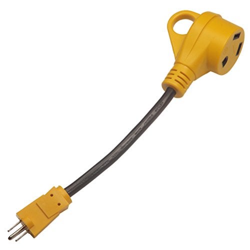 CAMPELIFY RV Camper Cord Adapter 15A Male to 30A Female 12inch Power Connector (CR1530) - Image 1