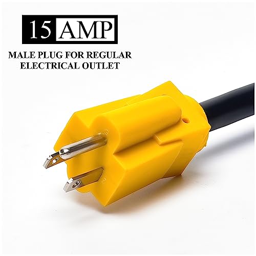 CAMPELIFY RV Camper Cord Adapter 15A Male to 30A Female 12inch Power Connector (CR1530) - Image 3