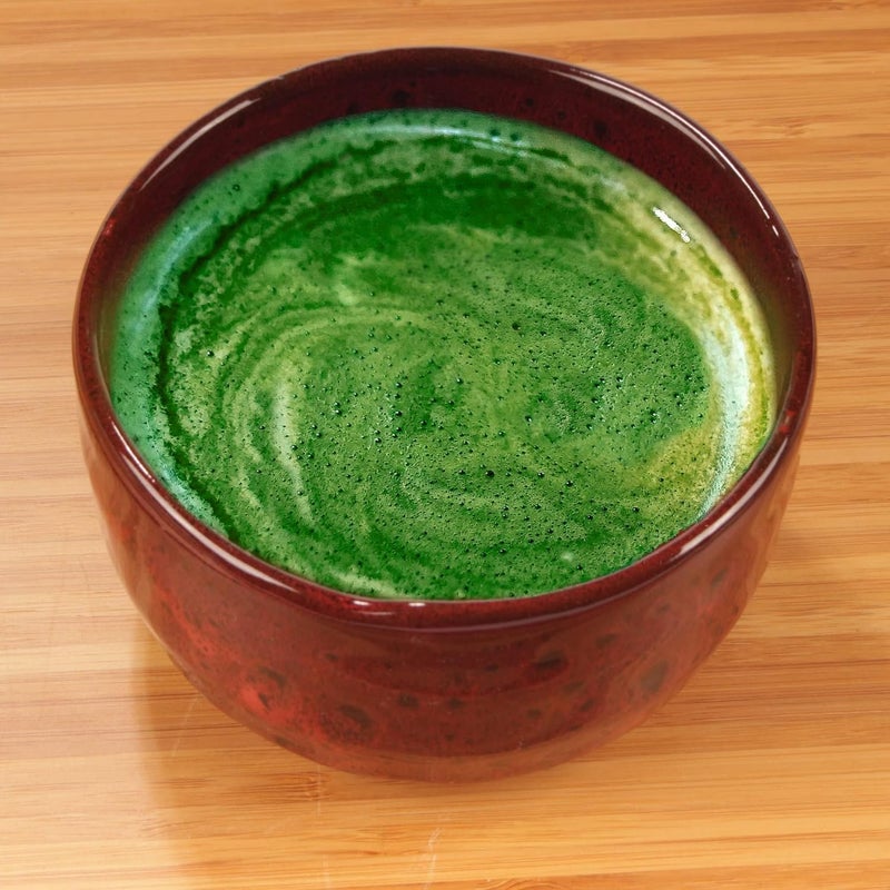 BambooMN Matcha Traditional Tea Bowl, Deep Red with Black, 1 Piece - Image 4