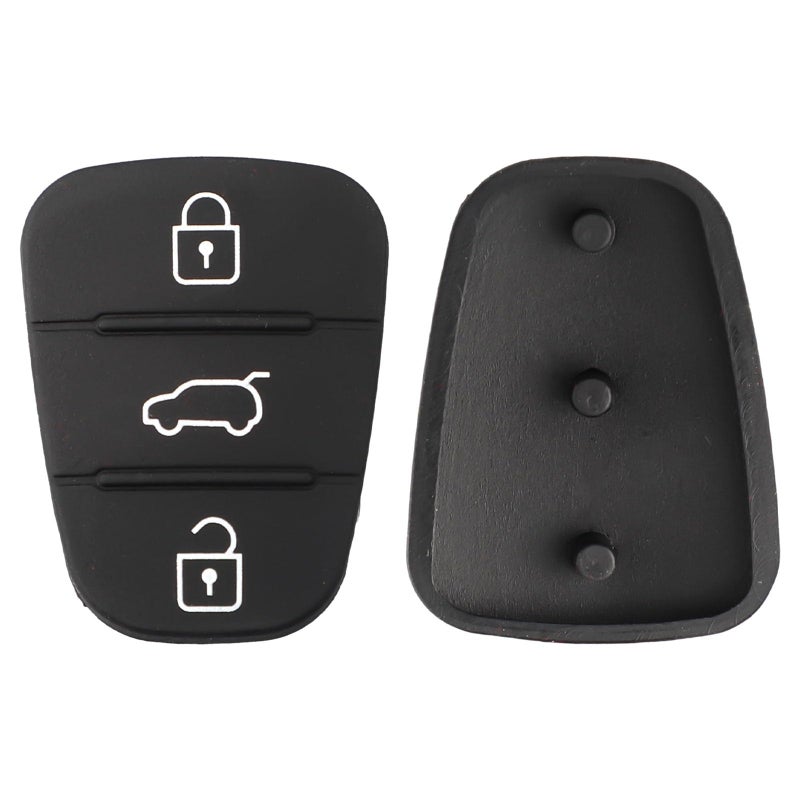 Black Rubber Remote Key Fob Case Cover Replacement 2 Pack 3 Buttons - Image 5