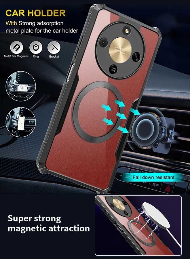 جراب مغناطيسي لهاتف Honor X9D، [متوافق مع MagSafe] [وسائد هوائية في الزوايا الأربع] [حواف ناعمة من مادة TPU ماصة للصدمات] [خفيف الوزن ونحيف] غطاء حماية من السقوط مصنوع من مادة TPU والأكريليك لهاتف Honor X9D 5G بشاشة 6.79 بوصة، أسود - Image 5