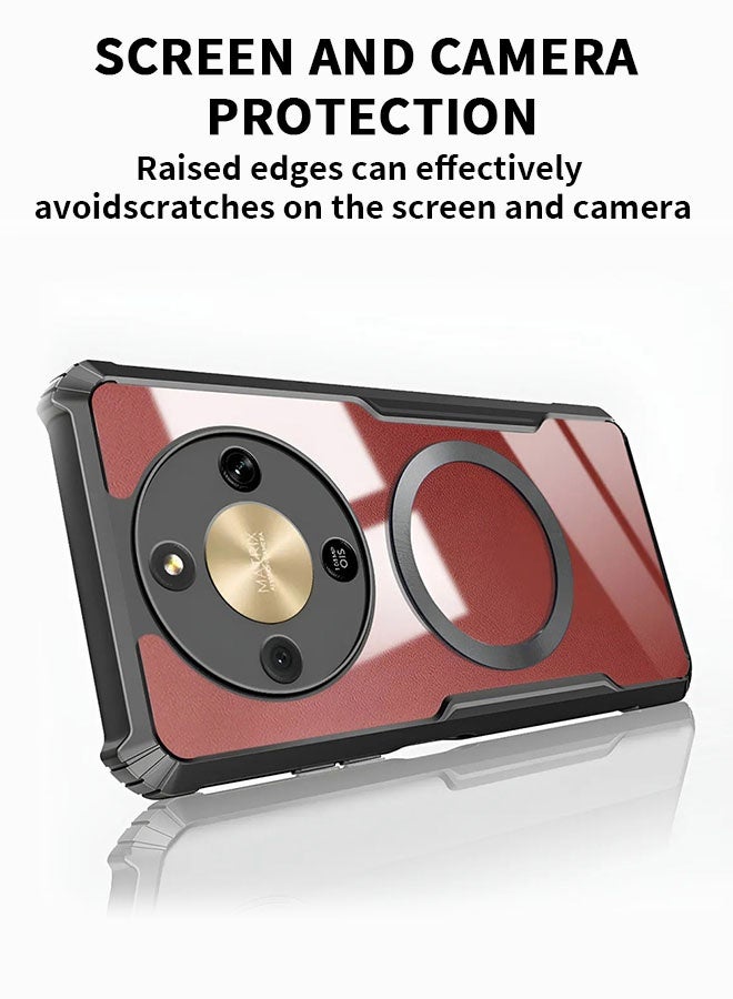 جراب مغناطيسي لهاتف Honor X9D، [متوافق مع MagSafe] [وسائد هوائية في الزوايا الأربع] [حواف ناعمة من مادة TPU ماصة للصدمات] [خفيف الوزن ونحيف] غطاء حماية من السقوط مصنوع من مادة TPU والأكريليك لهاتف Honor X9D 5G بشاشة 6.79 بوصة، أسود - Image 3