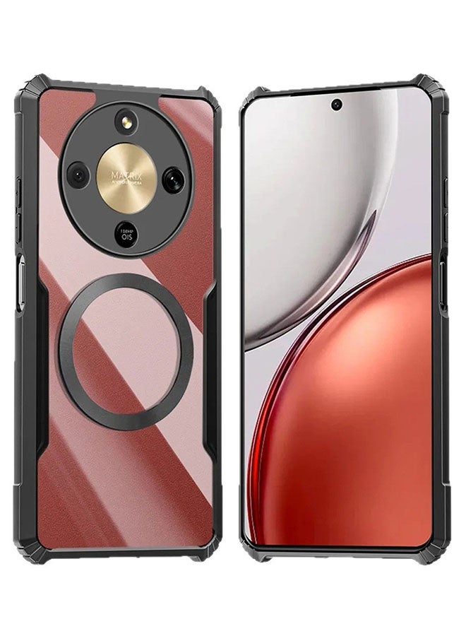 جراب مغناطيسي لهاتف Honor X9D، [متوافق مع MagSafe] [وسائد هوائية في الزوايا الأربع] [حواف ناعمة من مادة TPU ماصة للصدمات] [خفيف الوزن ونحيف] غطاء حماية من السقوط مصنوع من مادة TPU والأكريليك لهاتف Honor X9D 5G بشاشة 6.79 بوصة، أسود - Image 1