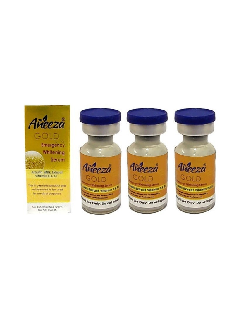 GOLD Emergency Whitening Serum- Pack of 3