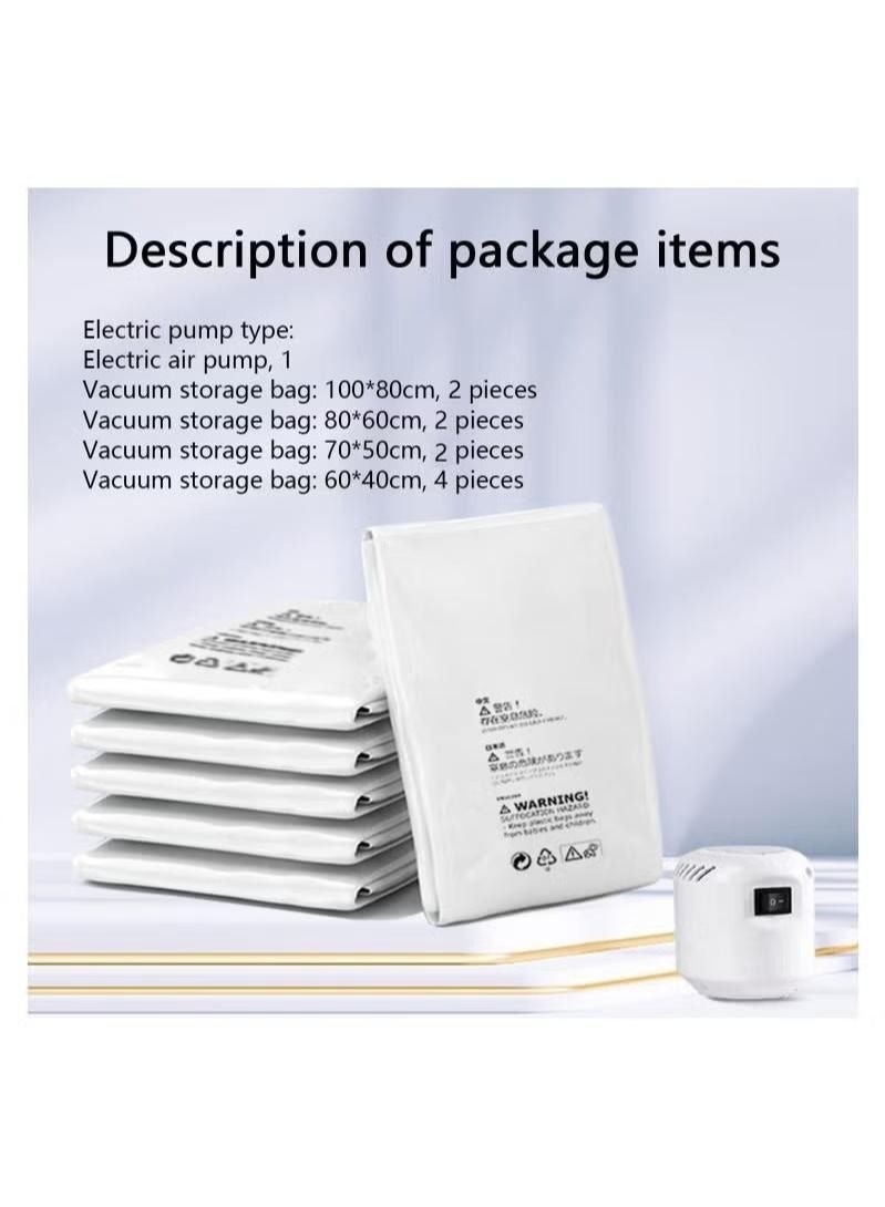 MIXDE Vacuum Seal Storage Bags, 10 Pack Reusable Compression Bags (2 Extra Large + 2 Large + 2 Medium + 4 Small), Premium Vacuum Storage Bags with Electric Pump for Bedding, Clothes, Curtains, Pillows  - Image 3