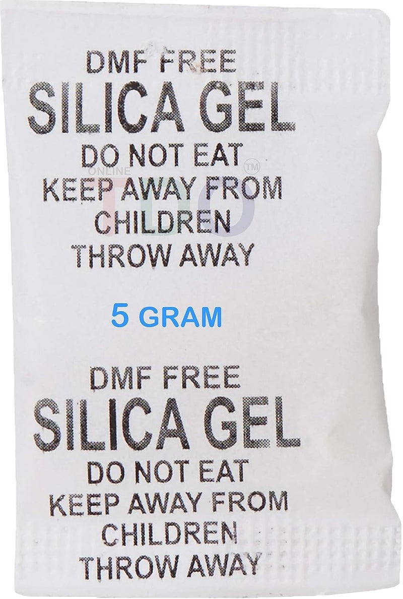 TDO TDO Silica Gel 5 Gm Pouch 150 Pcs Pack Moisture absorbents Dehumidifier Silica Gel Bags for Moisture Room Cupboard Kitchen ShoeWardrobeEtc