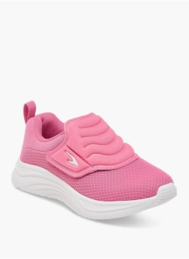 داش Girls Textured Sneakers Hook and Loop Closure