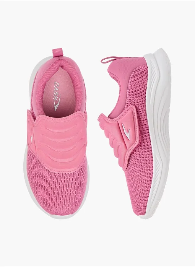 داش Girls Textured Sneakers Hook and Loop Closure