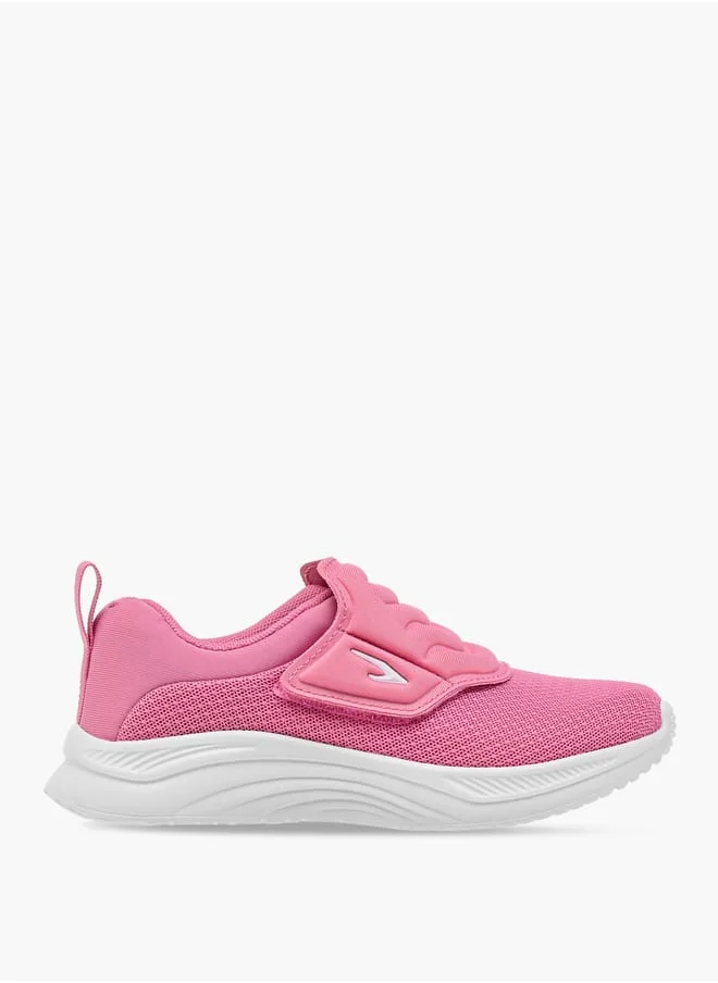 داش Girls Textured Sneakers Hook and Loop Closure
