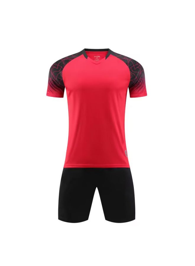 Speed Adult Student Children's Competition Training Jersey Sweat Absorbent Breathable Print Short Sleeve Football Suit Suit