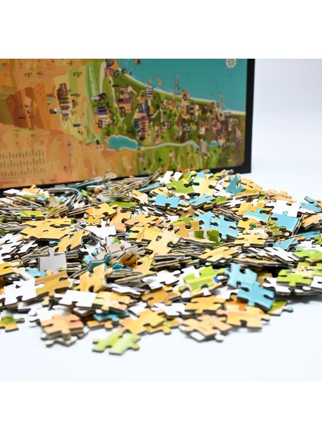Palestine.ME Colorful Palestine Map Jigsaw Puzzle - 608 Piece - 68cm X 30cm Actual Size - Stress-relief toy for Adults & Teens - Perfect Gifts - Image 5