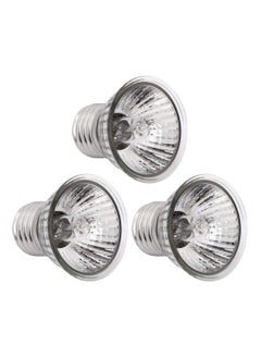 3 Pack 75W UVA+UVB Bulbs Heat and Light for Reptiles and Amphibian Tanks Terrariums and Cages Heat Lamp Basking Lamp Heater Light Replacement Bulbs Works with Various Lamp Fixtures