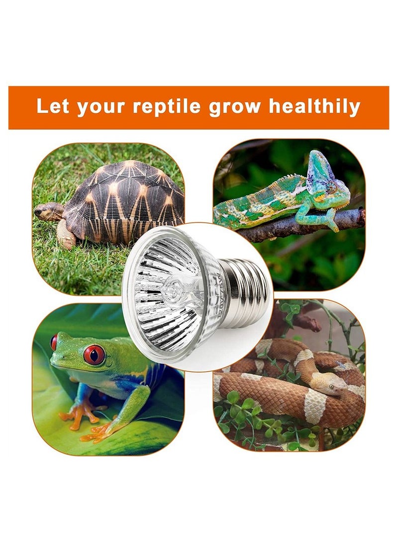 SYOSI - 3 Pack 75W UVA+UVB Bulbs Heat and Light for Reptiles and Amphibian Tanks Terrariums and Cages Heat Lamp Basking Lamp Heater Light Replacement Bulbs Works with Various Lamp Fixtures - Image 1