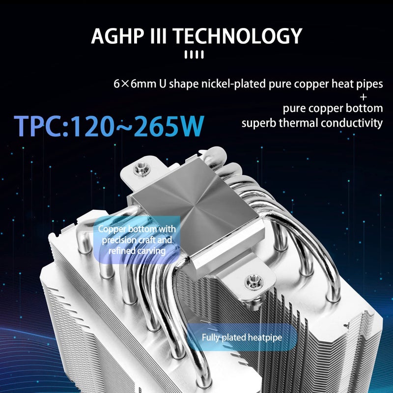 Thermalright Peerless Assassin 120 SE ARGB CPU Air Cooler, 6 Heat Pipes CPU Cooler, Dual 120mm TL-C12C-S PWM Fan, Aluminium Heatsink Cover, AGHP Technology, for AMD AM4/AM5 Intel 1700/115X/1200/1851 - Image 4