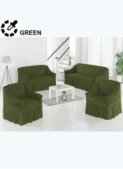 EVORY HOME Sofa Cover 4-Pieces Set of 7-Seater (3+2+1+1) Super Stretchable Anti-Wrinkle Slip Resistant Furniture Protector  - Image 1