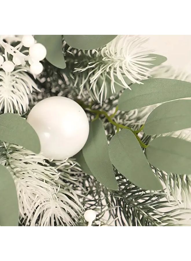 White PE Christmas Flower Hanging Tree Artificial Holiday Swag Decoration - Image 5
