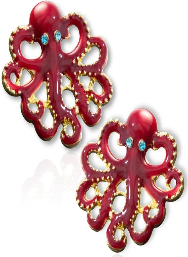 Soul Statement Steampunk Jewelry: Unique Octopus Funky Earrings for Women Nautical Statement Festival Earring Galentines Gift Set for Women, Teens - Image 1