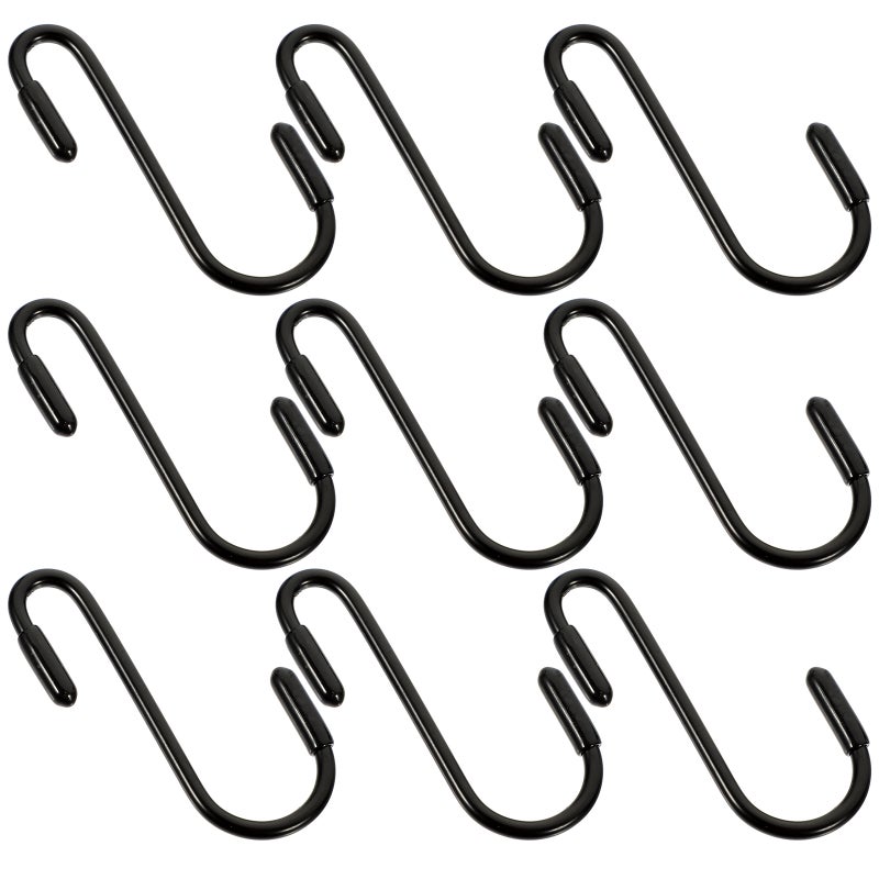 🍳 خطاطيف إس ثقيلة للحمل لتعليق أواني المطبخ من الحديد الأسود 24 قطعة - Image 5