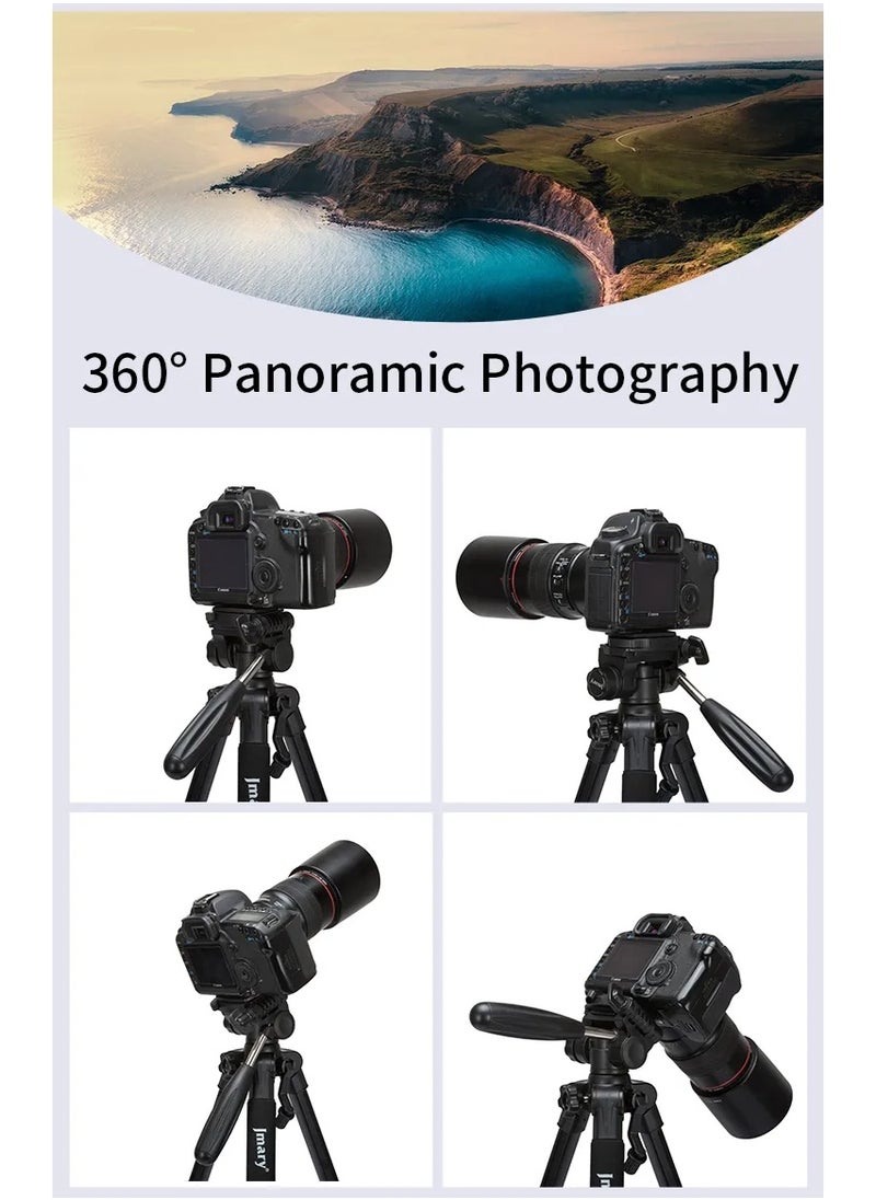 Professional Tripod for Digital Cameras and DSLRs KP-2234 , Sturdy Aluminum Base, 360° Rotation for Precise Panoramic Shooting, Sleek and Lightweight Design, Compatible with Most Cameras , Ideal for Photographers, Vloggers, and Content Creators - Black