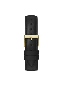 GUESS ساعة كواتز جلدية سوداء برباط ذهبي 34 مم من غس  - Image 4