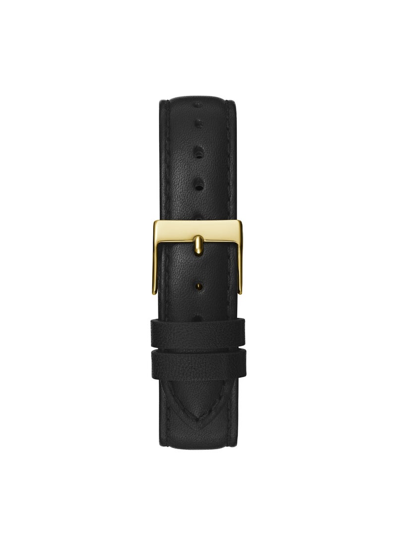 GUESS Guess Women's 34mm Gold Rumour Black Leather Quartz Watch GW0689L2  - Image 4