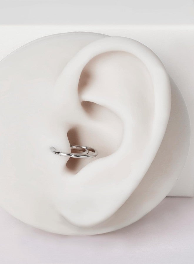 Lantine 8mm Septum Ring Helix Daith Rook Piercing jewelry 316L Surgical SteelHinged Crescent Moon Tragus Cartilage Hoop Earring 16g - Image 5