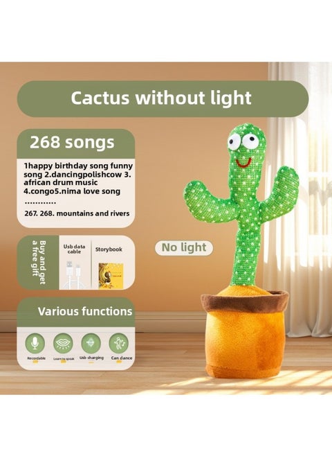 Dancing Cactus Toys Can Learn To Talk Baby Baby Children 0 A 1 Year Old Enchanting Flower Repetition Recording Doll-Color:[lightless Model] Cactus 268 Songs + Learning To Speak + Recording-Height:[collect And Purchase, Priority Delivery]