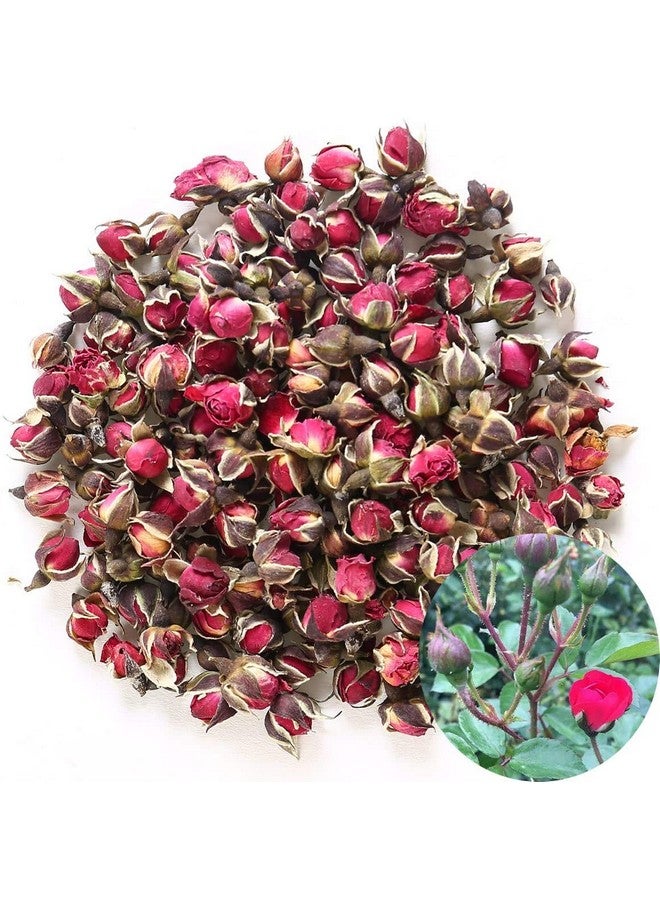 TooGet Fragrant Natural Deep Red Rose Buds Rose Petals Pure Dried Golden-Rim Rose Flowers Wholesale, Culinary Food Grade - 8 Oz - Image 1