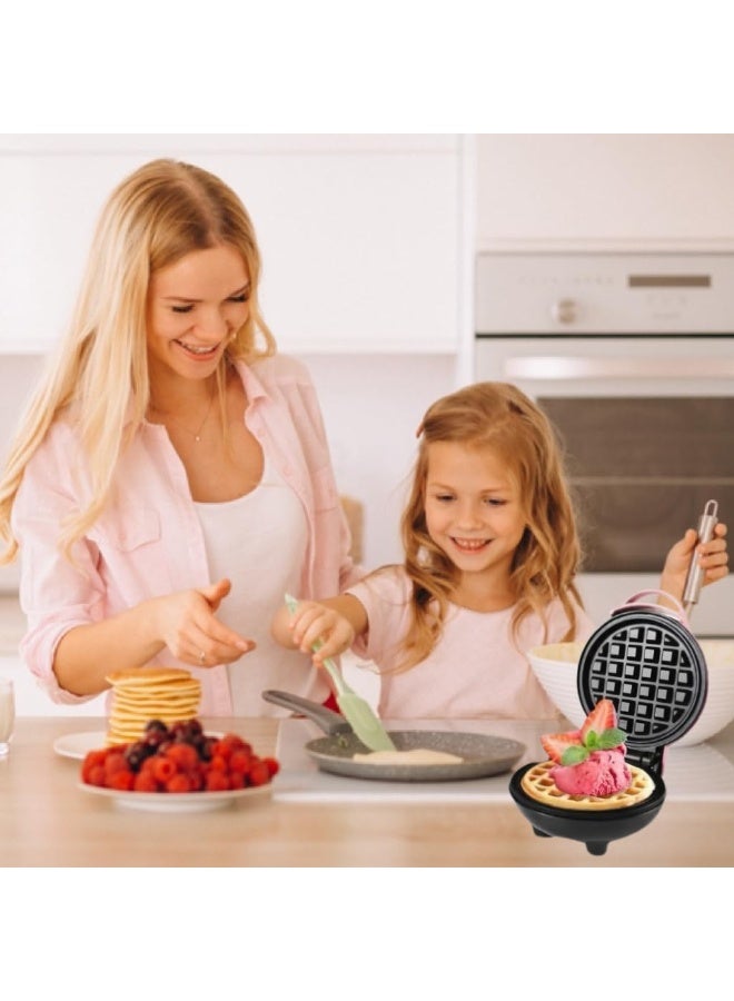 هالامين مكواة وافل صغيرة لصنع الوافل الكلاسيكي، لون وردي - Image 5