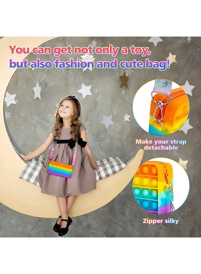 AK ANOLIHK AK ANOLIHK Pop It Fidget Toys,Push Pop Bubble Fidget Sensory Toy,Autism Special Needs Silicone Stress Relief Toy, Gifts for Kids Adults (POPIT Sling Bag)  - Image 3