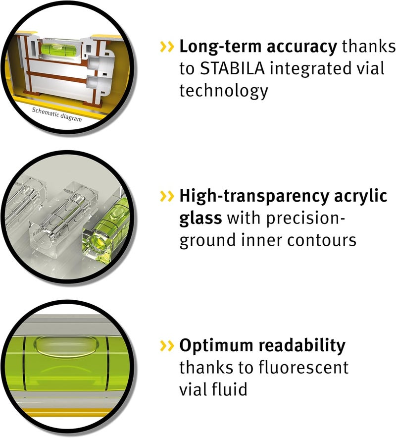 STABILA Type 70 Spirit Level, 30 cm - Precision Measuring Tool Made in Germany - Image 3