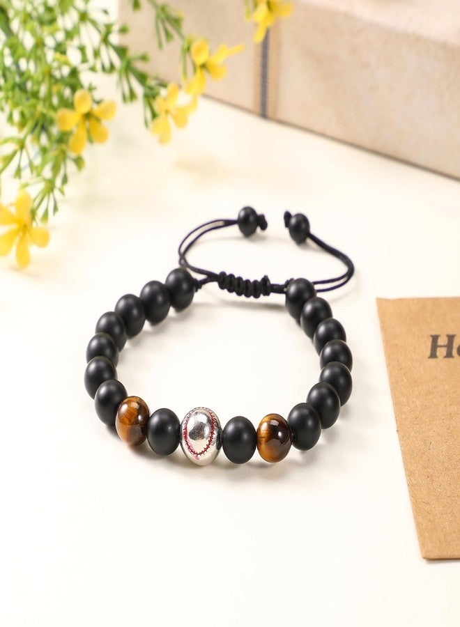 Lamyba Baseball Bracelets for Boys, Baseball Easter Basket Stuffers,Easter Christian Gifts, Adjustable Baseball Bracelets for Teens, Teams, Son, Grandson Brother, Black - Image 5