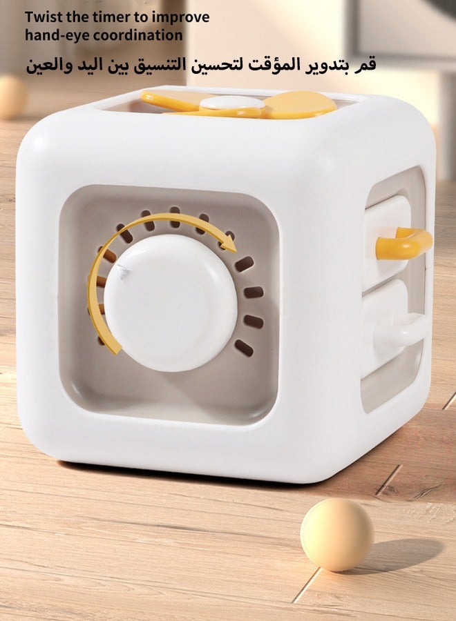 Children's Rubik's Cube Busy Ball Toy Rubik's Cube Busy Ball Montessori Early Education Baby Intelligence Training Hexahedron Busy Box ﻿Suitable for infants aged 6-24 months