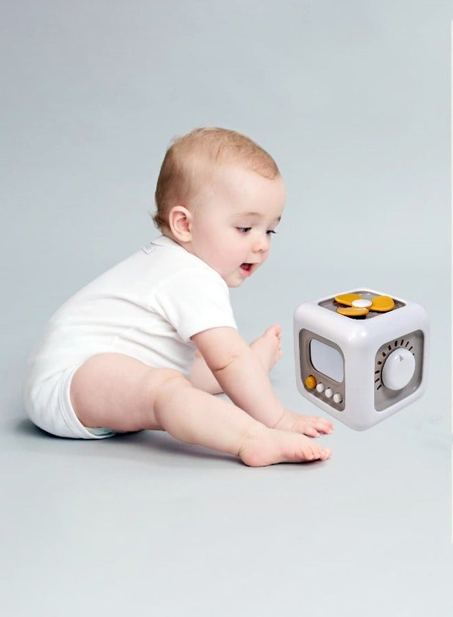 Children's Rubik's Cube Busy Ball Toy Rubik's Cube Busy Ball Montessori Early Education Baby Intelligence Training Hexahedron Busy Box ﻿Suitable for infants aged 6-24 months