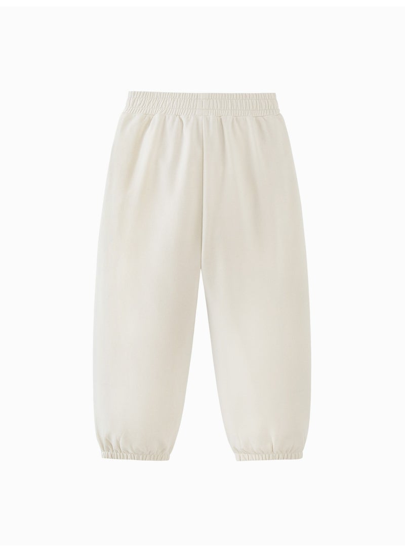 ميني بالا بنطلون طويل عالي الجودة للبنات والبنين بنقرة مرنة وناعمة بمشهد قلب مroidery، مريح، عصري، منخفض الصوت، فستان واسع، مثالي للارتداء اليومي غير الرسمي والأنشطة الخارجية لأطفال الحذاء - Image 5