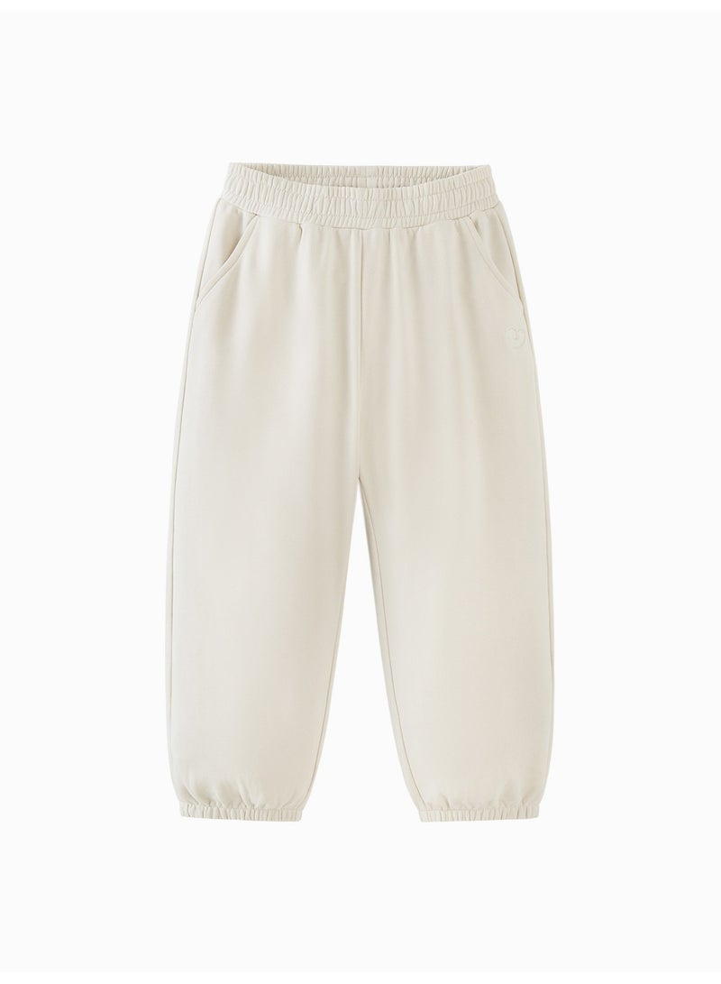 ميني بالا بنطلون طويل عالي الجودة للبنات والبنين بنقرة مرنة وناعمة بمشهد قلب مroidery، مريح، عصري، منخفض الصوت، فستان واسع، مثالي للارتداء اليومي غير الرسمي والأنشطة الخارجية لأطفال الحذاء - Image 4