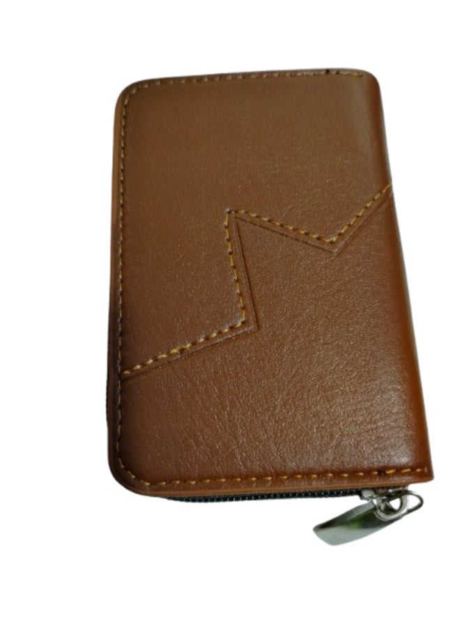 Generic Leather Zipper Wallet for Men Small 11 Card Holder  - Image 1