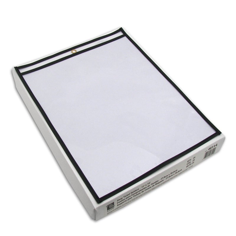 C-Line Stitched Shop Ticket Holders, Both Sides Clear, 11 x 14 Inches, 25 per Box (46114) - Image 2