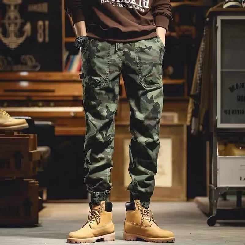 Vintage Army Green Cordwork Pants Men'S Trendy Brand Pants Casual Pants Men'S Multi-Pocket Camouflage Cordwork Pants - Image 3