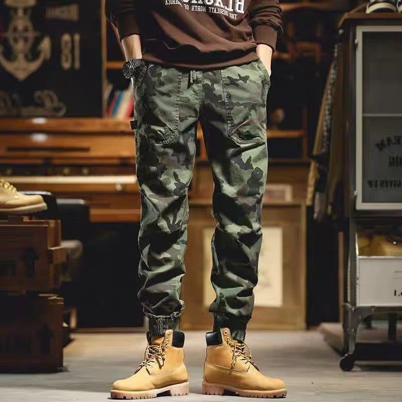 Vintage Army Green Cordwork Pants Men'S Trendy Brand Pants Casual Pants Men'S Multi-Pocket Camouflage Cordwork Pants - Image 2