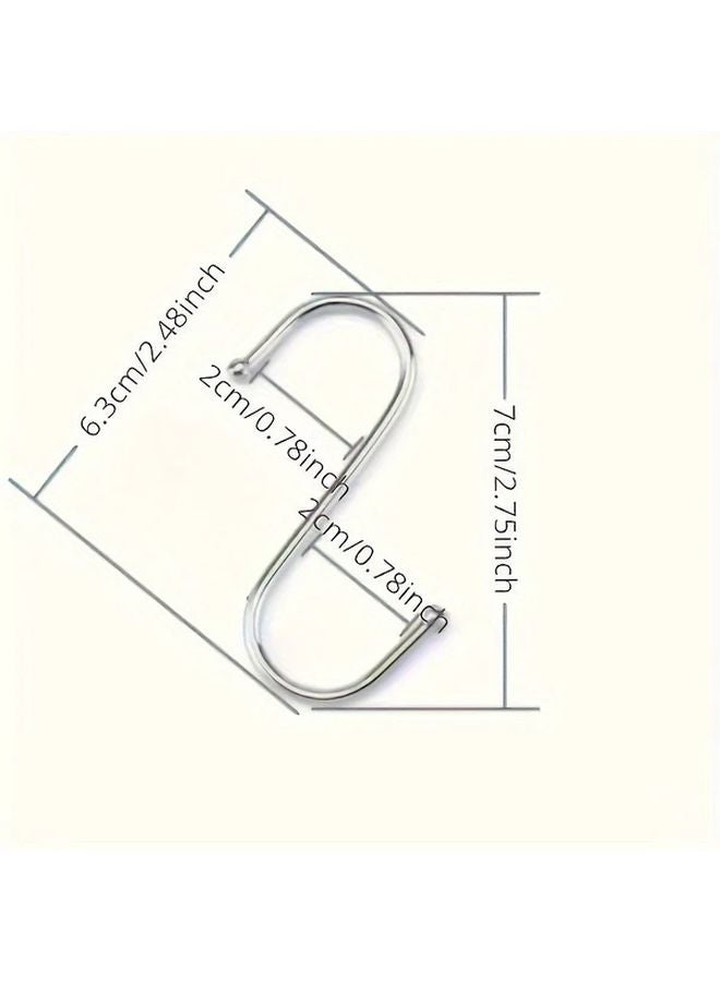 30pcs Silvery Stainless Steel S Hooks Rustproof Multi Purpose Kitchen Organization - Image 4