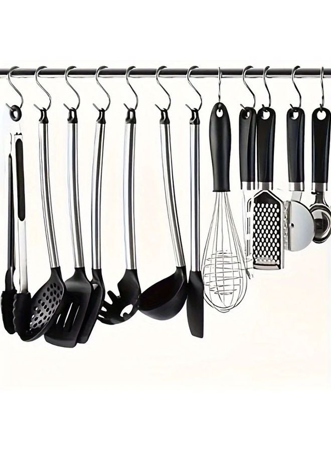 30pcs Silvery Stainless Steel S Hooks Rustproof Multi Purpose Kitchen Organization - Image 5
