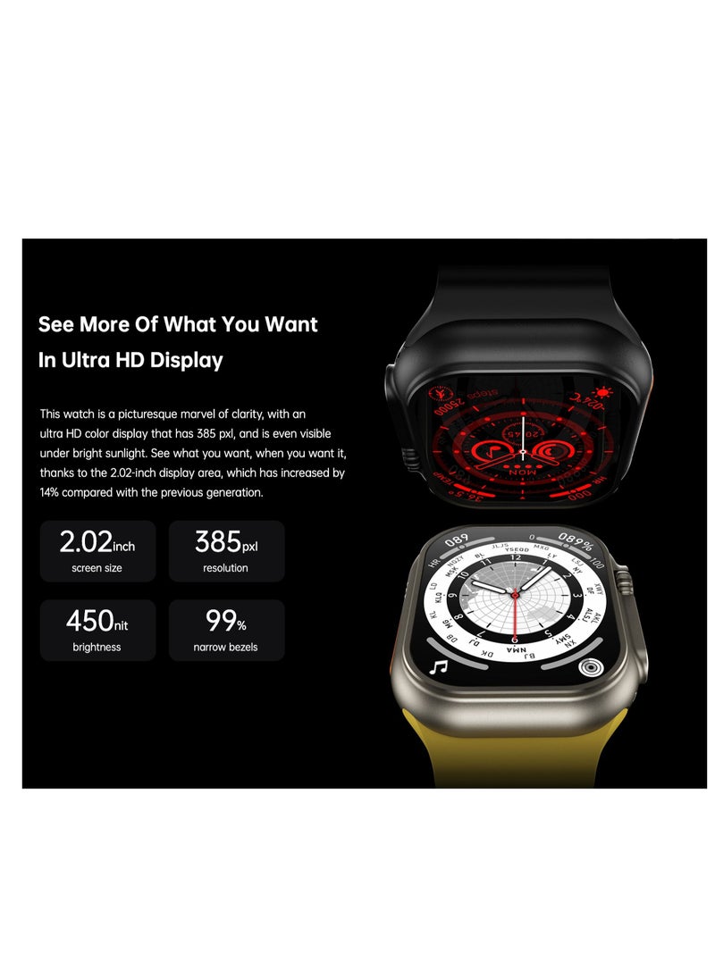AROAQ - W800 Ultra Ultimate Smart Watch  2.05 Inch Screen Display 380mAh Battery AI Assistance Bluetooth Wireless Charging Smart Watch - Image 1